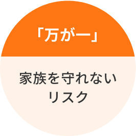 「万が一」家族を守れないリスク
